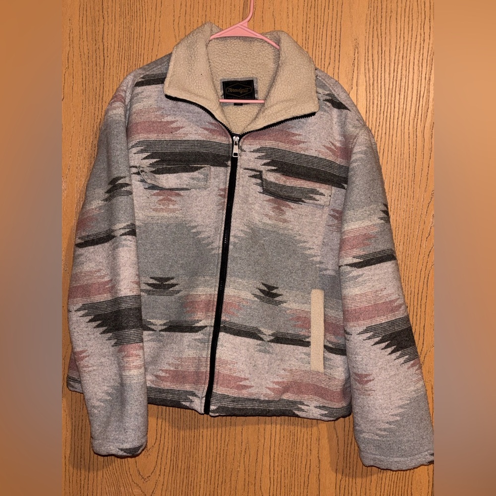 Threadgrit Vintage Style Aztec Pattern Jacket